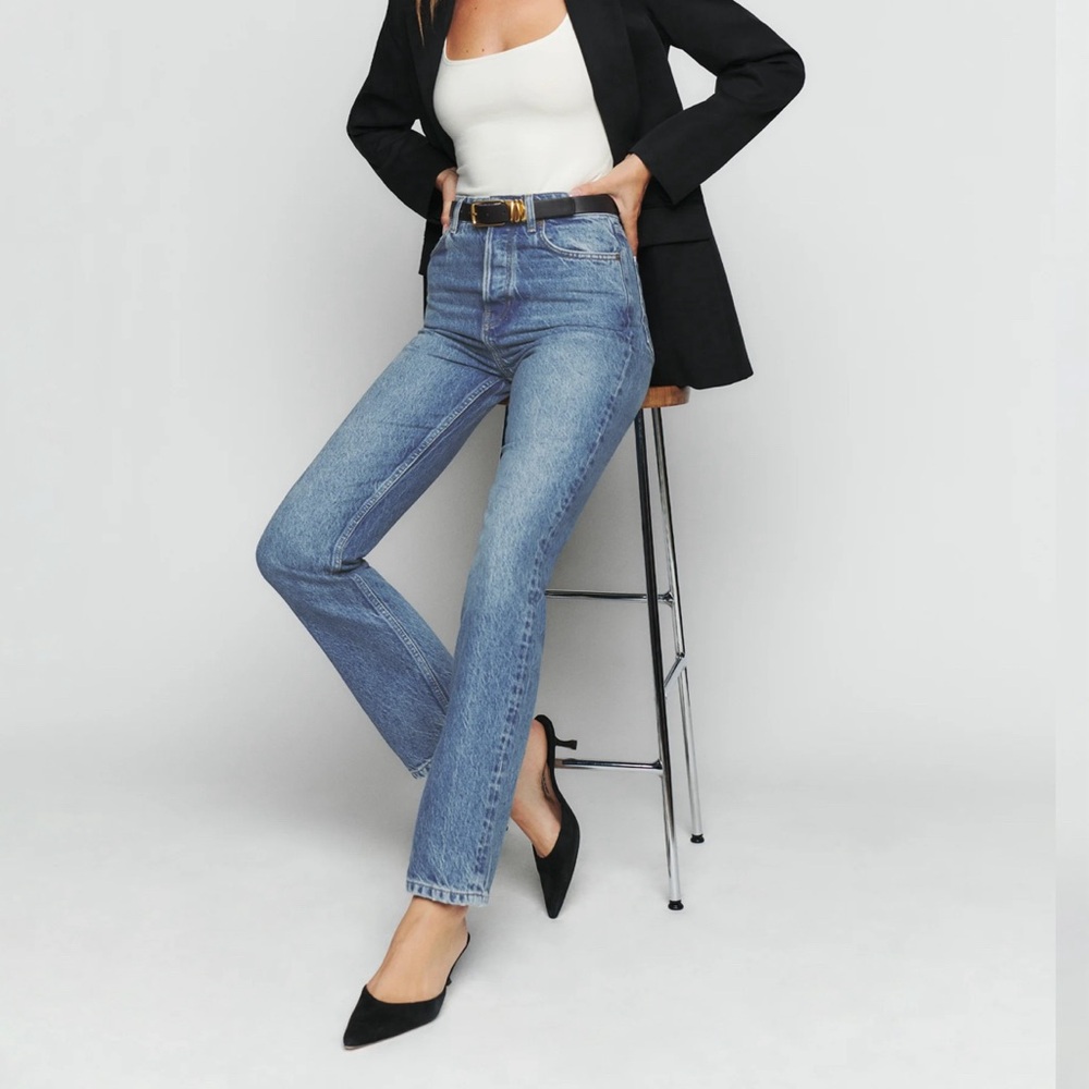 Reformation Cynthia High Rise Straight Jeans